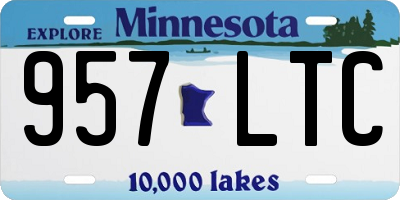 MN license plate 957LTC