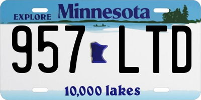 MN license plate 957LTD