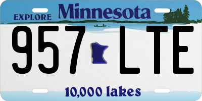 MN license plate 957LTE