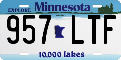 MN license plate 957LTF