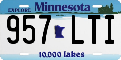 MN license plate 957LTI