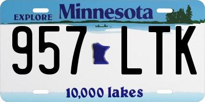 MN license plate 957LTK