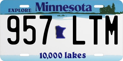 MN license plate 957LTM