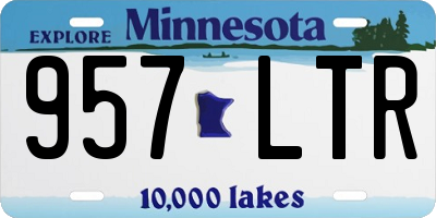 MN license plate 957LTR