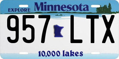 MN license plate 957LTX