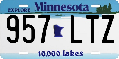 MN license plate 957LTZ