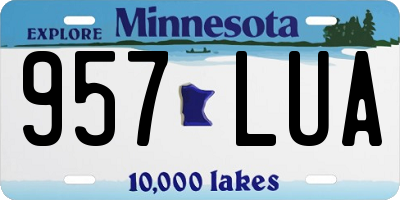 MN license plate 957LUA