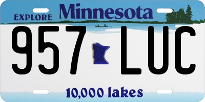MN license plate 957LUC