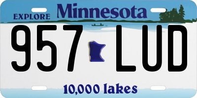 MN license plate 957LUD