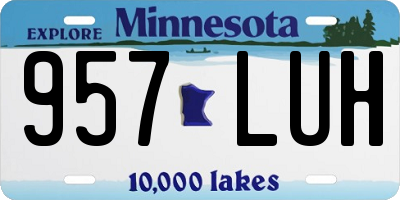 MN license plate 957LUH