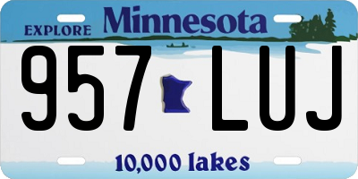 MN license plate 957LUJ