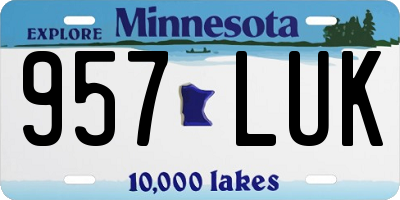 MN license plate 957LUK