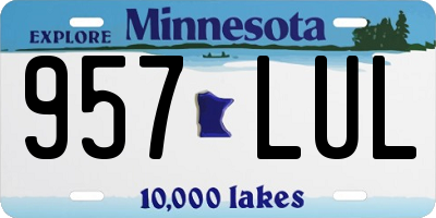 MN license plate 957LUL
