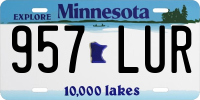 MN license plate 957LUR