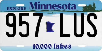MN license plate 957LUS