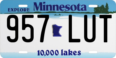 MN license plate 957LUT