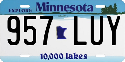 MN license plate 957LUY