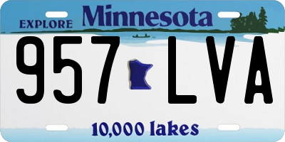 MN license plate 957LVA