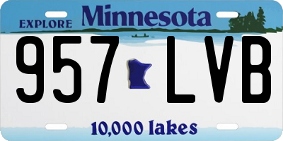 MN license plate 957LVB