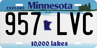 MN license plate 957LVC