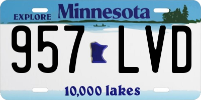 MN license plate 957LVD