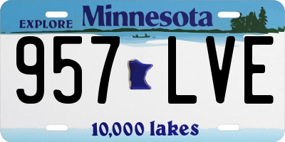 MN license plate 957LVE