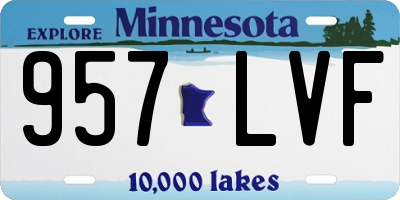 MN license plate 957LVF