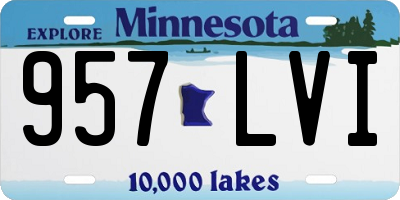 MN license plate 957LVI