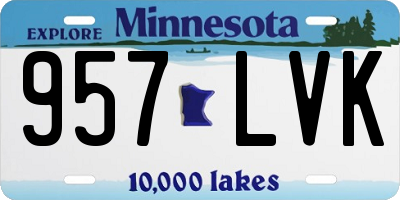 MN license plate 957LVK