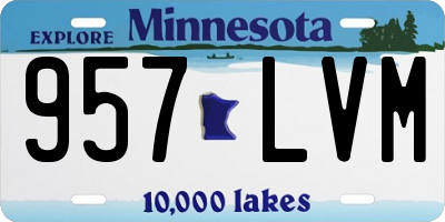 MN license plate 957LVM