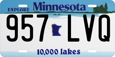 MN license plate 957LVQ