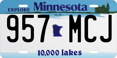 MN license plate 957MCJ