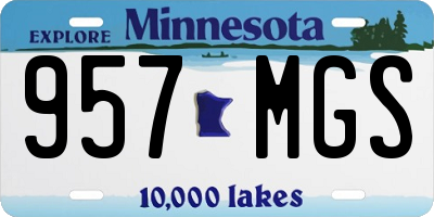 MN license plate 957MGS