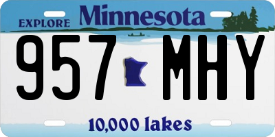 MN license plate 957MHY