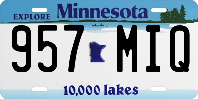 MN license plate 957MIQ