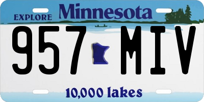 MN license plate 957MIV