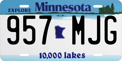 MN license plate 957MJG