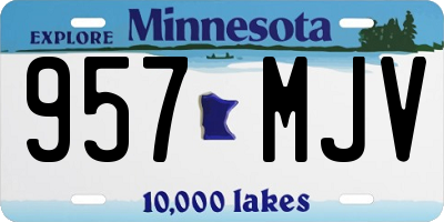 MN license plate 957MJV