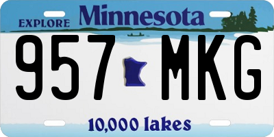 MN license plate 957MKG