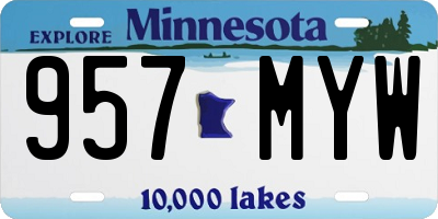 MN license plate 957MYW