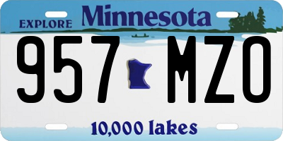 MN license plate 957MZO