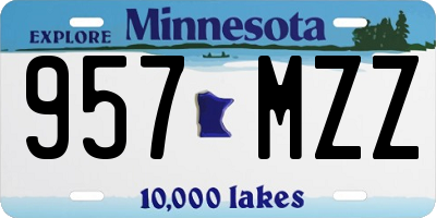 MN license plate 957MZZ