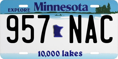 MN license plate 957NAC