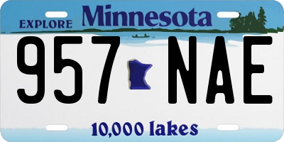 MN license plate 957NAE