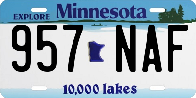 MN license plate 957NAF
