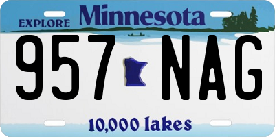 MN license plate 957NAG