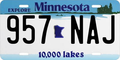 MN license plate 957NAJ