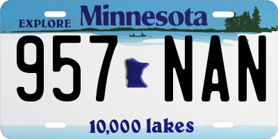 MN license plate 957NAN