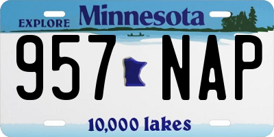 MN license plate 957NAP