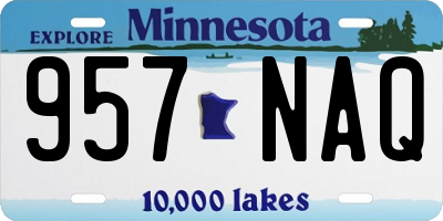 MN license plate 957NAQ
